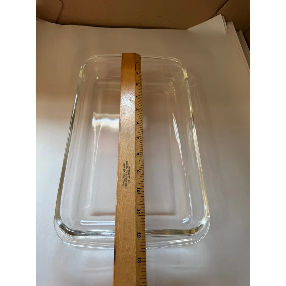 Pyrex 232-N Clear Glass Rectangular Baking Dish 28x18x4cm Corning USA Vintage